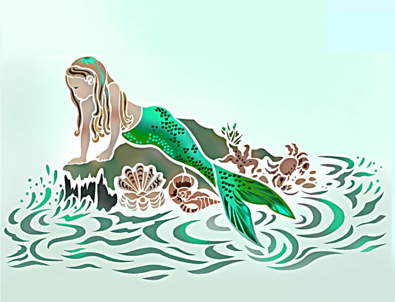 Little Mermaid Stencil - Henny Donovan Motif