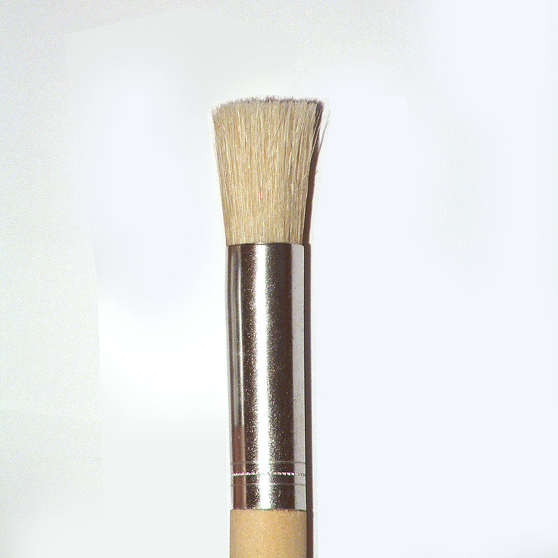 Standard natural bristle stencil brush for stencilling. Great for stippling and spattering.
1 x 5/8