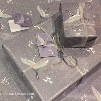 Snowy Japanese Cranes gift wrap