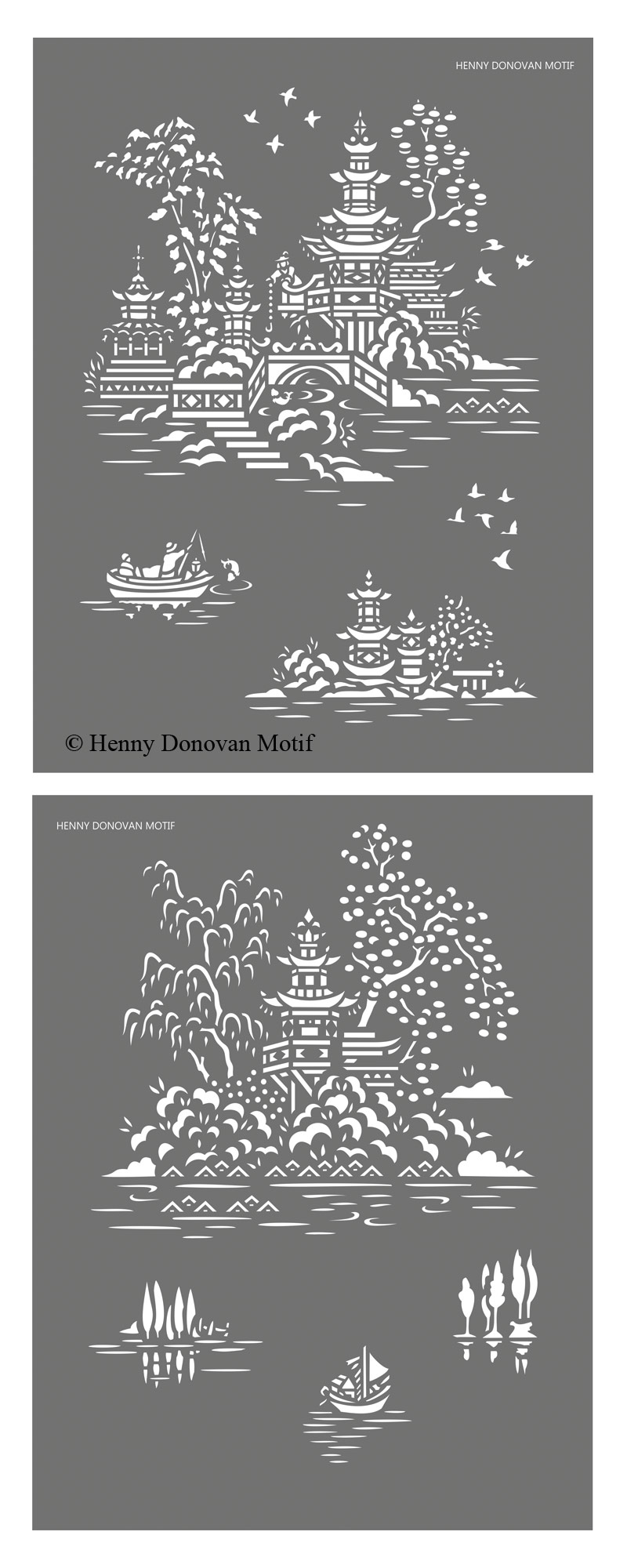 sheet layout chinoiserie cabinet makers stencil