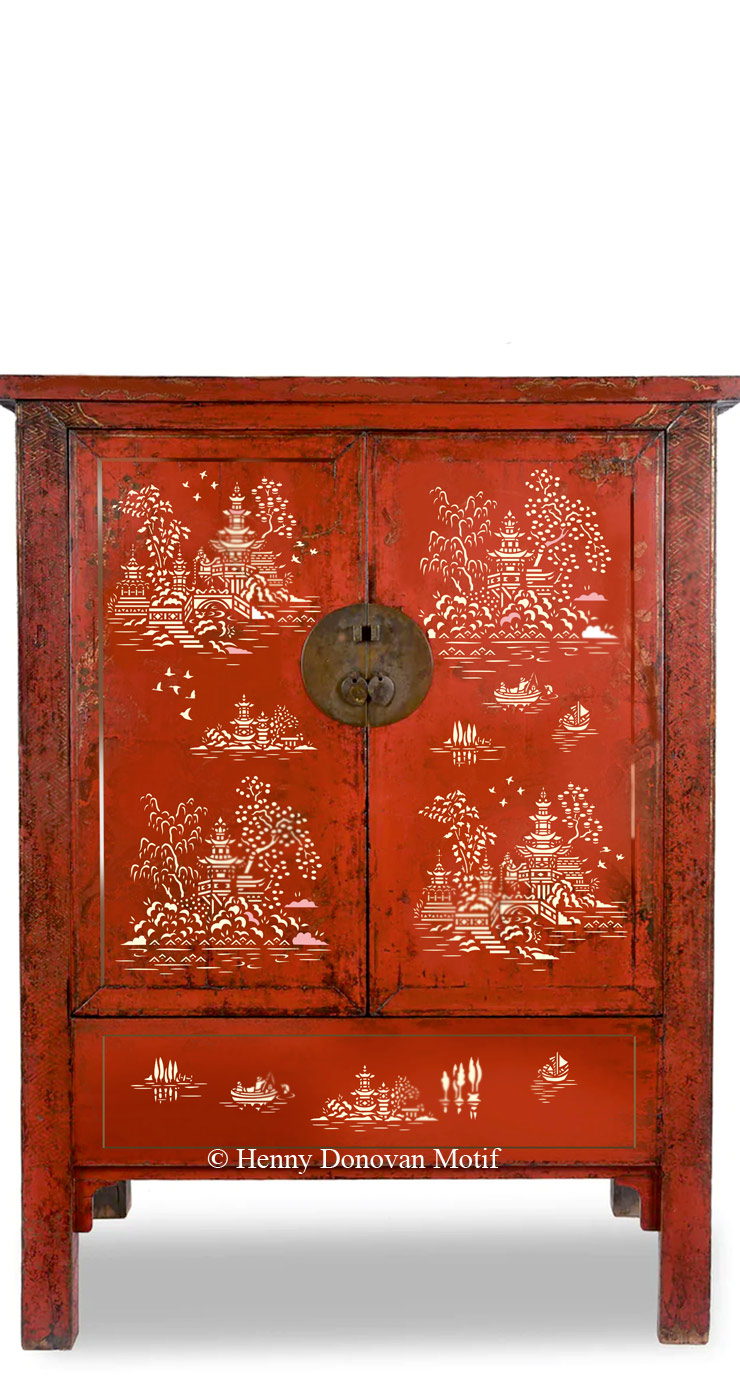 chinese cabinet HDM stencil